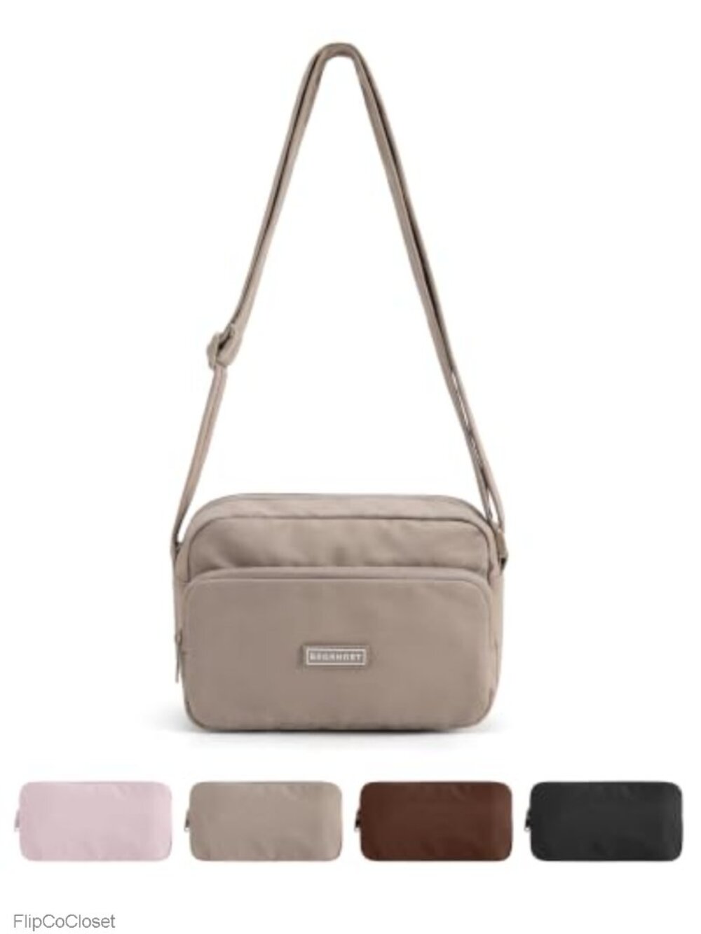 Mini Foldable Crossbody Bag Polyester Blend Water-Resistant Travel Purse